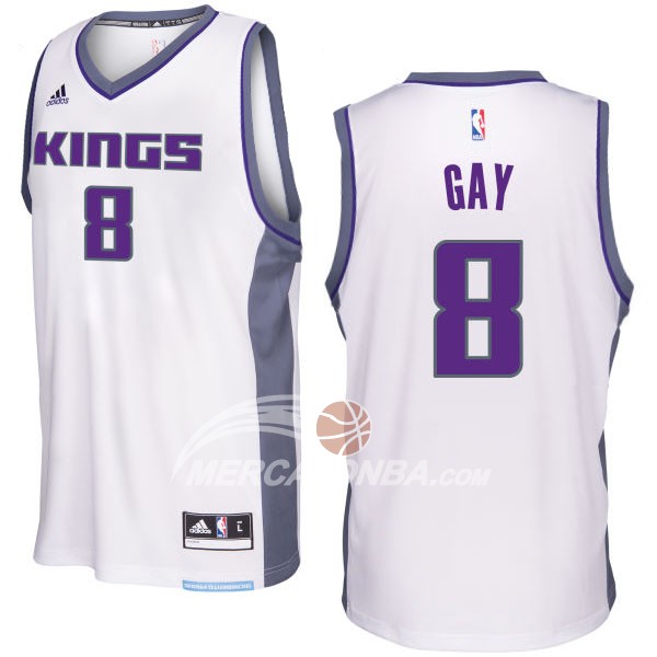 Maglia NBA Gay Sacramento Kings Blanco